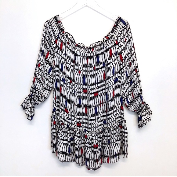 Stone Cold Fox Lily Kloss Print Off Shoulder Dress - Picture 5 of 8